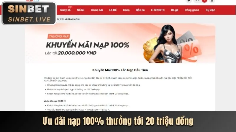 Thưởng nạp lại 77win.1